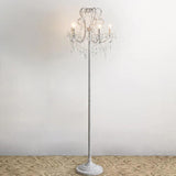 Curved Metal Crystal Retro Floor Lamp - Clowas