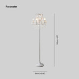 Curved Metal Crystal Retro Floor Lamp - Clowas