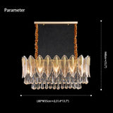 Crystal Leaf Adorned Golden Modern Chandelier - Clowas