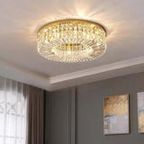 Concave Folds Crystal Flush Ceiling Lights - Clowas