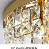 Concave Folds Crystal Flush Ceiling Lights - Clowas
