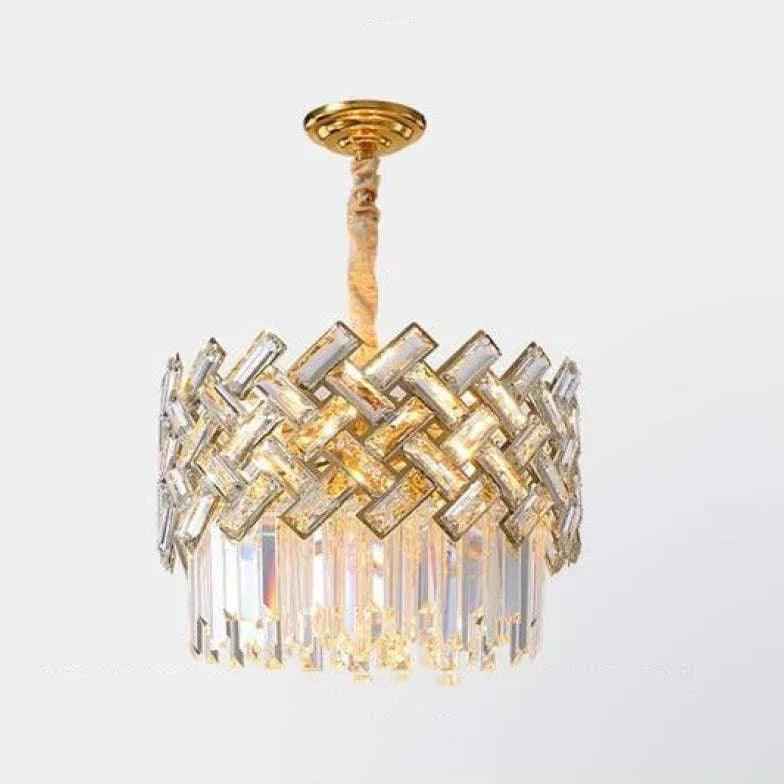 Luxury Gold Round Crystal Chandelier - Clowas