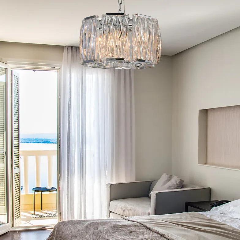 Unique Round Modern Crystal Bedroom Chandelier - Clowas