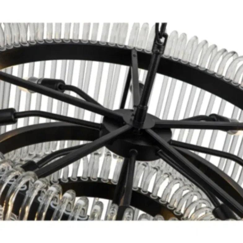 Light And Shadow Black Glass Pendant Light - Clowas