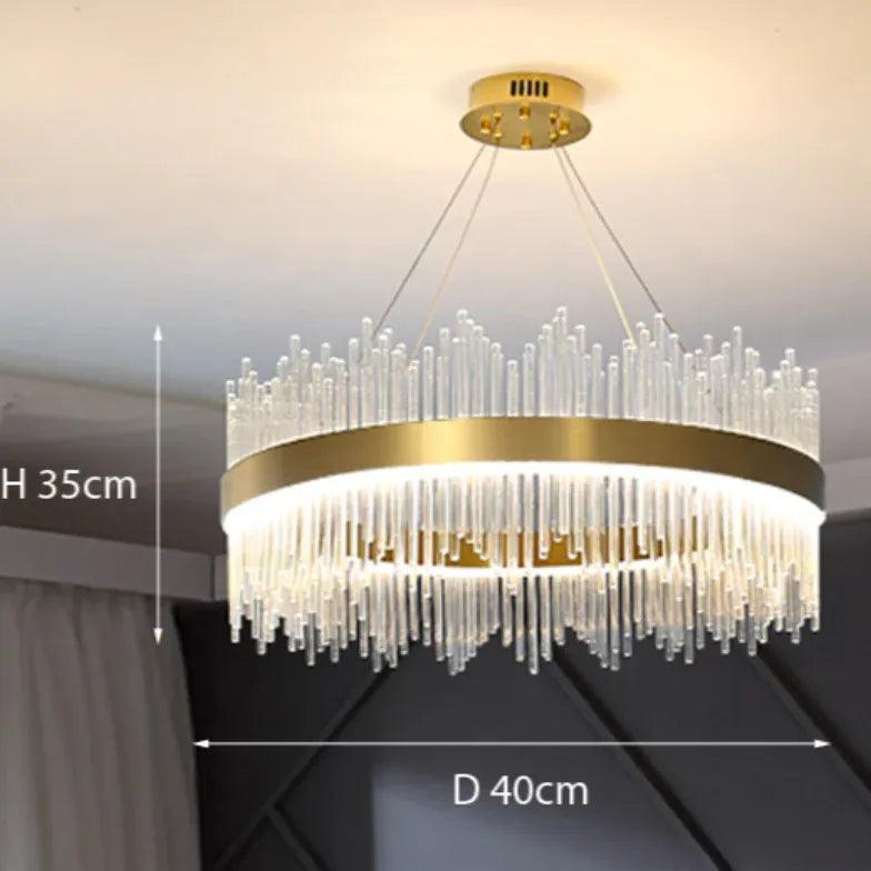 Golden Frame Modern Glass Pendant Light - Clowas