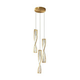 Spiral Strip Crystal Pendant Light - Clowas