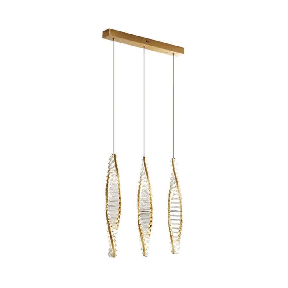 Spiral Strip Crystal Pendant Light - Clowas