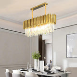 Vertical Trapezoid Gold Dining Room Pendant Light - Clowas