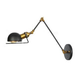 Industrial Iron Long Arm Black Reading Light
