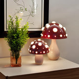 Modern Mushroom Table Lamp Glass for Bedside, Anti-Glare