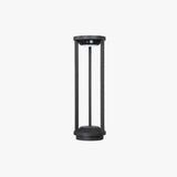 Modern Black Solar Bollard Light with Motion Sensor Metal for Pathway