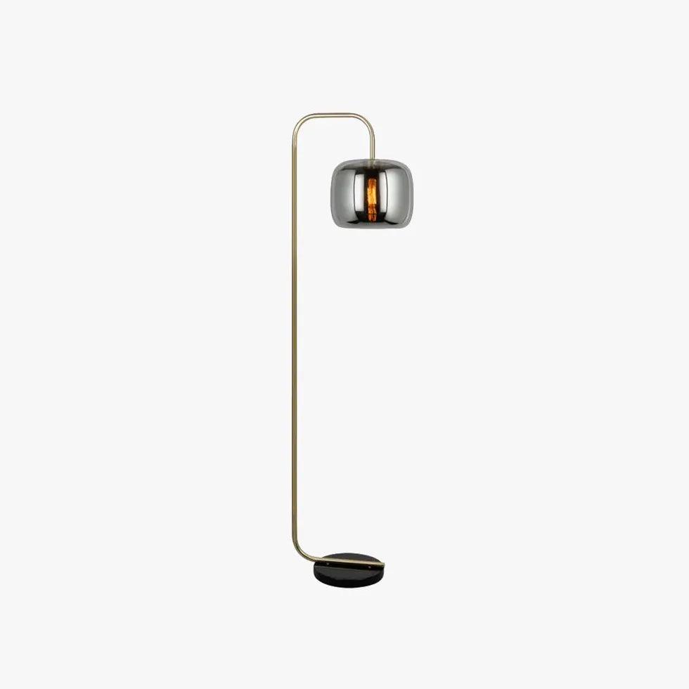 Metal Curved Glass Living Room Floor Lamp - Clowas