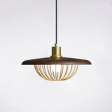 Metal Disc-Shaped Vintage Single-Head Pendant Light - Clowas