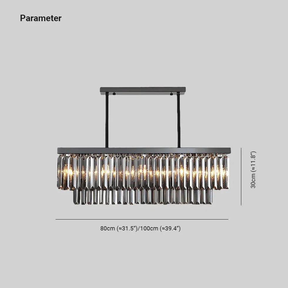 Metal Frame Black Glass Pendant Light - Clowas