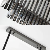 Metal Frame Black Glass Pendant Light - Clowas