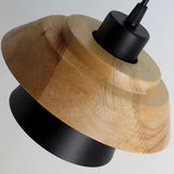 Simple Macaron Wood Pendant Light For Bedroom