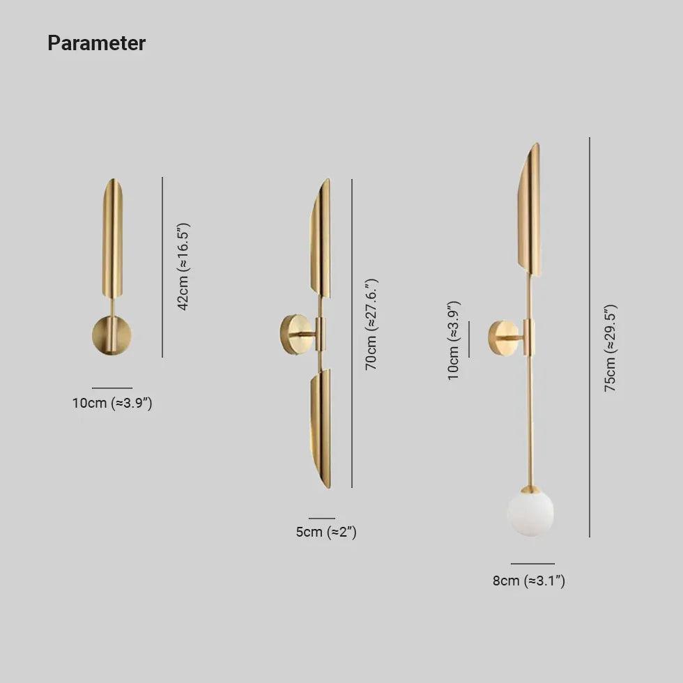Modern Led Gold Up and Down Lights - Clowas