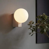 Milk White Globe Glass Modern Wall Lights - Clowas