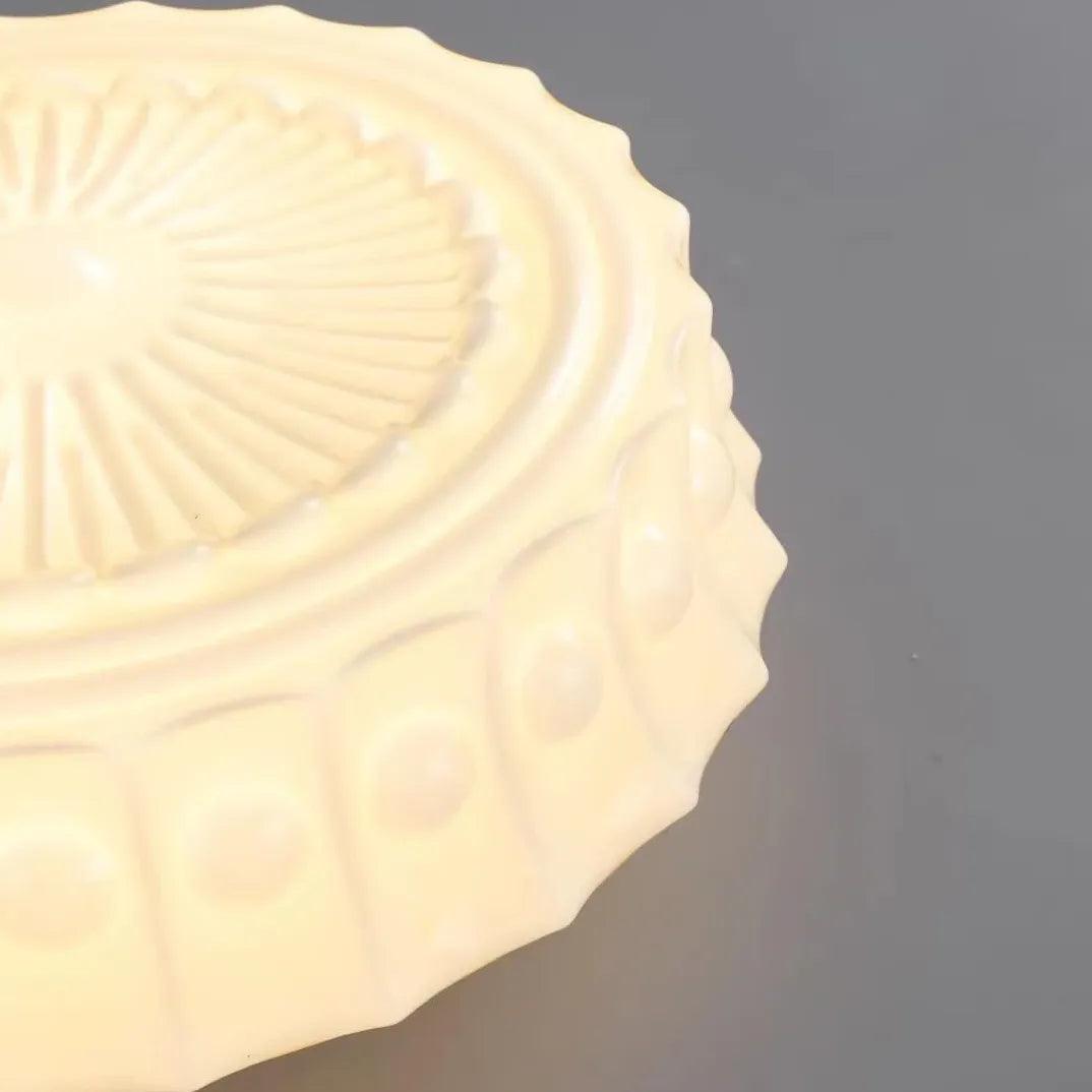 Milky White Round Vintage Glass Pendant Light - Clowas