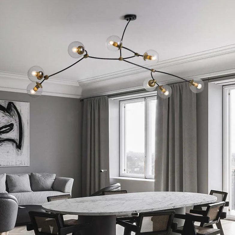 minimalist branch modern black chandelier - Clowas