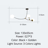 minimalist branch modern black chandelier - Clowas