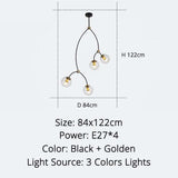 minimalist branch modern black chandelier - Clowas