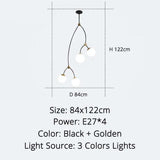 minimalist branch modern black chandelier - Clowas