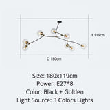 minimalist branch modern black chandelier - Clowas