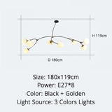 minimalist branch modern black chandelier - Clowas