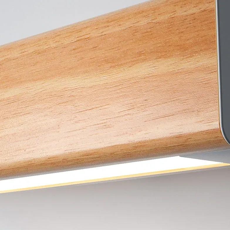 Minimalist Linear Wooden Led Mirror Lights - Clowas