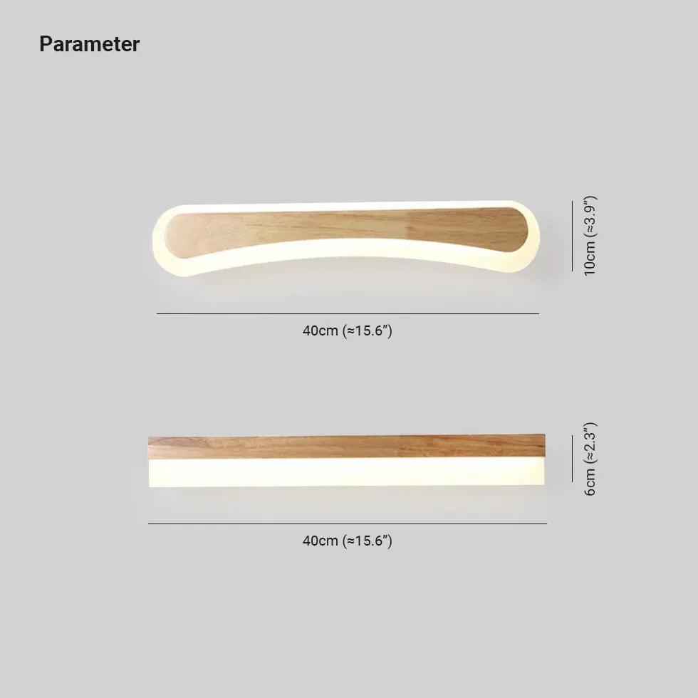 Minimalist Vanity Wooden Led Mirror Lights - Clowas