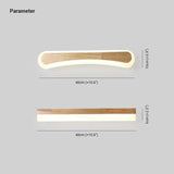 Minimalist Vanity Wooden Led Mirror Lights - Clowas