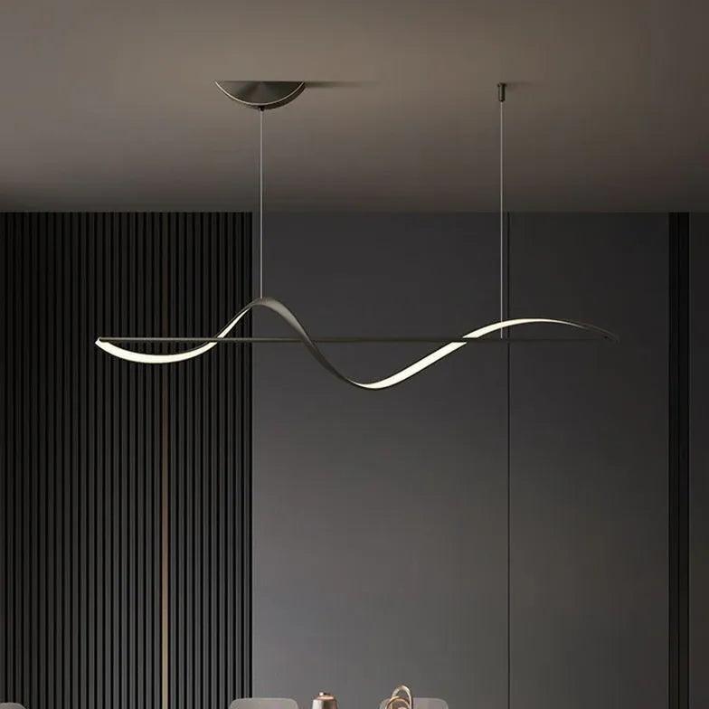 Minimalist Waves Modern Dining Room Pendant Light - Clowas