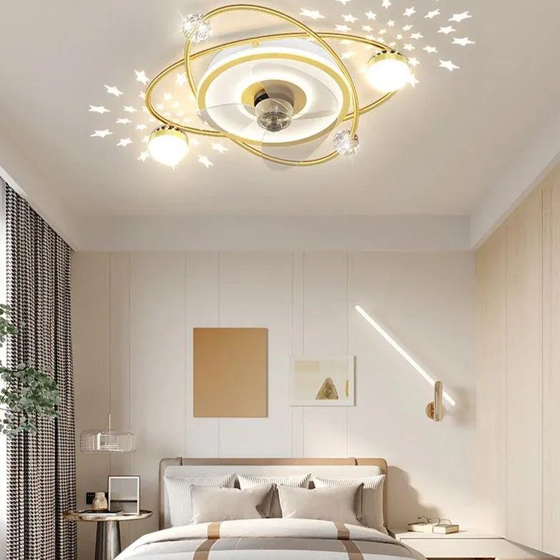 Planetary Orbits Modern Ceiling Fan With Light - Clowas
