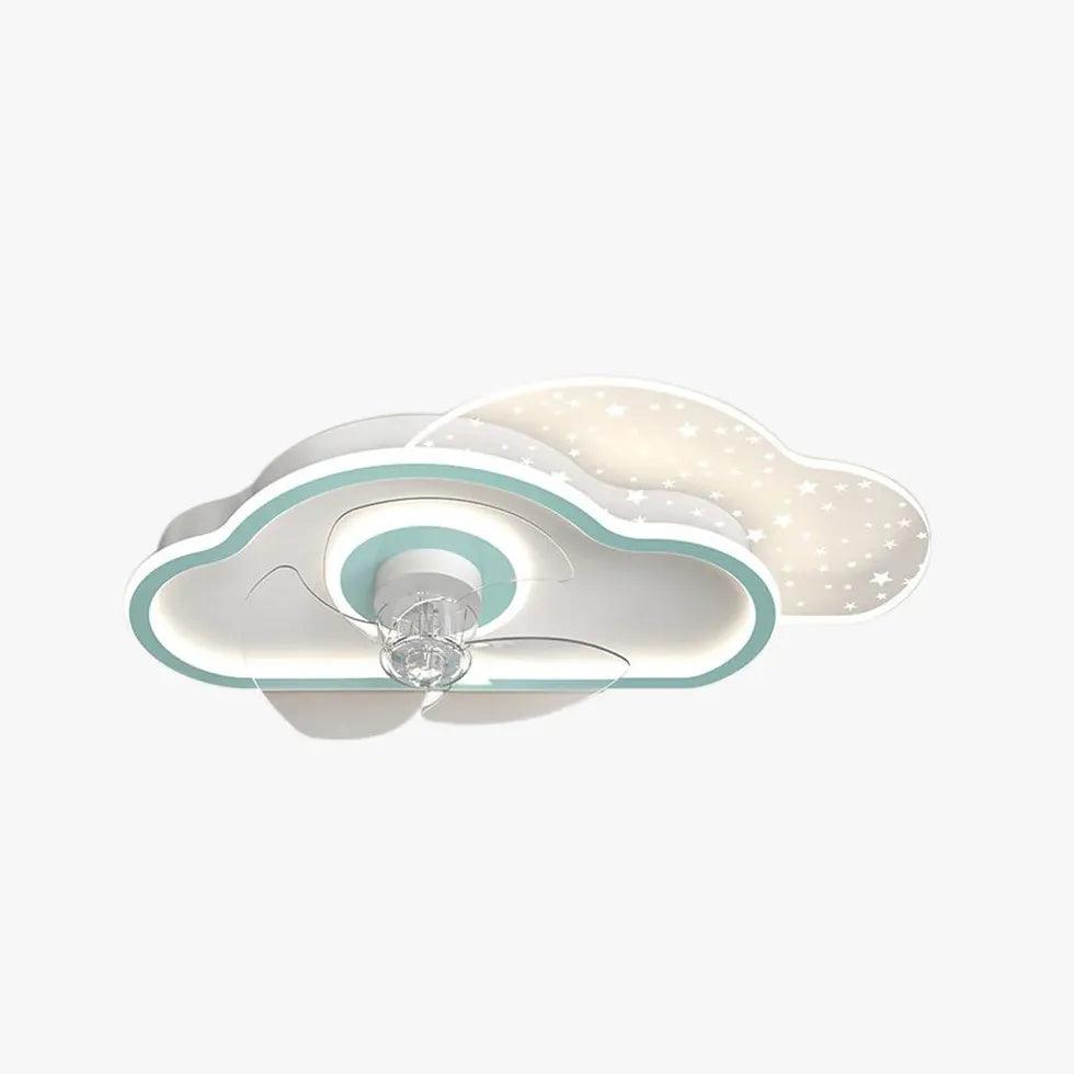 Transparent Cloud LED Ceiling Fan With Light - Clowas
