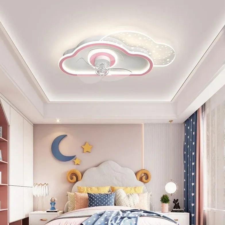 Transparent Cloud LED Ceiling Fan With Light - Clowas