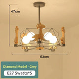 Giraffes Led Semi-flush Light Wood - Clowas