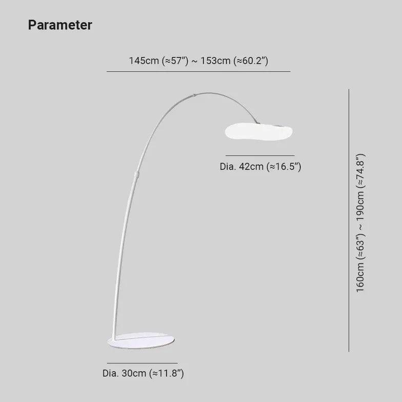 White Metal Dimming Art Floor Lamp - Clowas