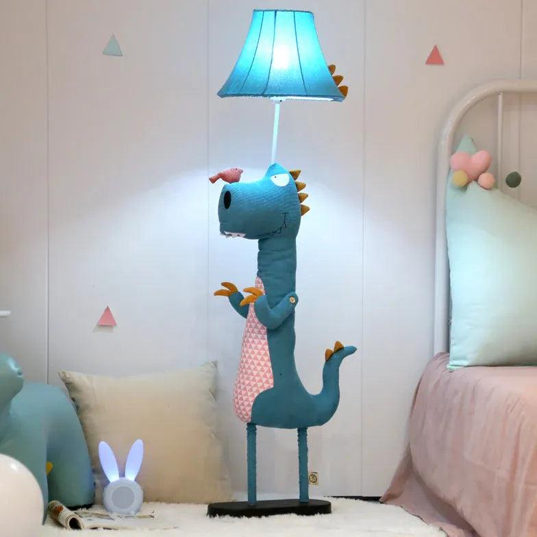 Cartoon Dinosaur Blue and Pink Floor Lamp - Clowas