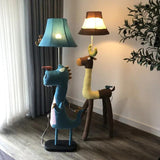 Cartoon Dinosaur Blue and Pink Floor Lamp - Clowas