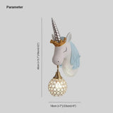 Unicorn Cartoon Children's Bedroom Wall Lights - Clowas