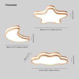 Moon Modern Wooden Flush Ceiling Lights - Clowas