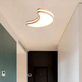 Moon Modern Wooden Flush Ceiling Lights - Clowas