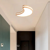 Moon Modern Wooden Flush Ceiling Lights - Clowas