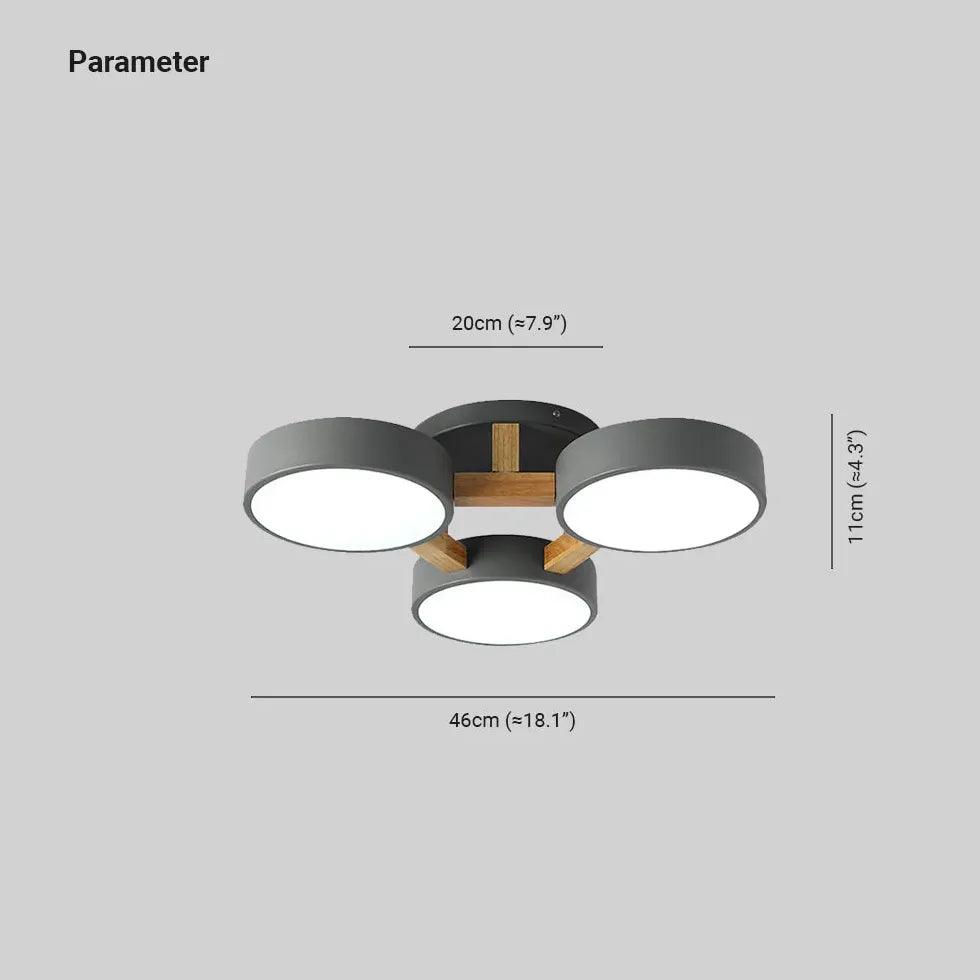 Three-Disc for Living Room Ceiling Light - Clowas