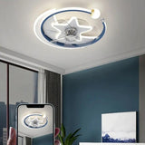 Star Ring Bedroom Ceiling Fan With Light - Clowas
