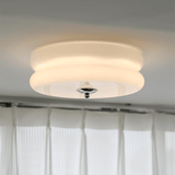 French Eye Protection Bedroom Milk Glass Ceiling Light