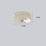 French Eye Protection Bedroom Milk Glass Ceiling Light