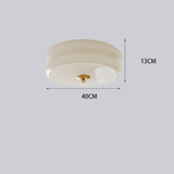 French Eye Protection Bedroom Milk Glass Ceiling Light