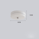 French Eye Protection Bedroom Milk Glass Ceiling Light